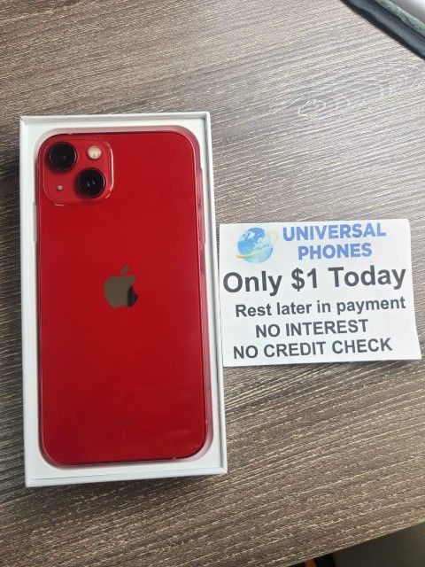 In Box Apple IPhone 13 128gb Unlocked Like New Condition No Defects. 
$1 Down NO CREDIT CHECK FINANCING