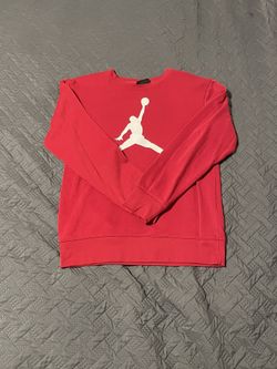 Jordan Men's Crewneck Sweater in Red and White