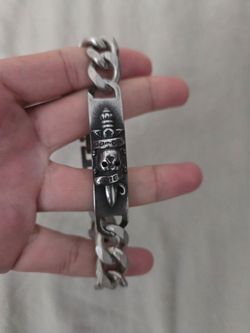Ed Hardy silver chain bracelet