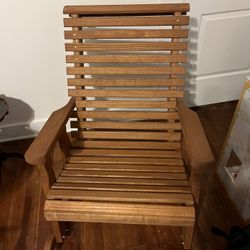 Amish Casual Heavy Duty 600 Lb Roll Back Treated Rocking Chair