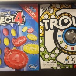 Set Of 2 Kids Games Connect 4 & Trouble 