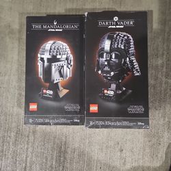 A Lot Of Legos The Mandalorian And Darth Vader Heads Both Discontinued I Opened In The Box