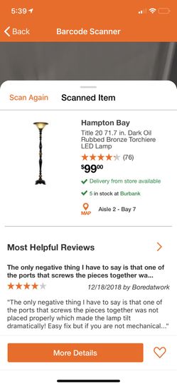 Hampton bay floor lamp