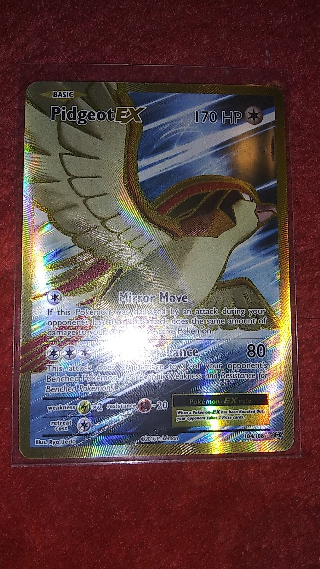 Pidgeot EX Full Art Pokemon Card