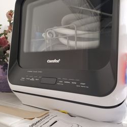 COMFEE' Portable Mini Dishwasher Countertop with 5L Built-in Water Tank for Apartments& RVs