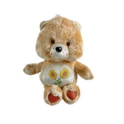 Vintage Care Bears Friend Bear Special Edition Orange 13" Stuffed Plush