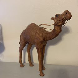 Vintage Leather Wrapped Camel