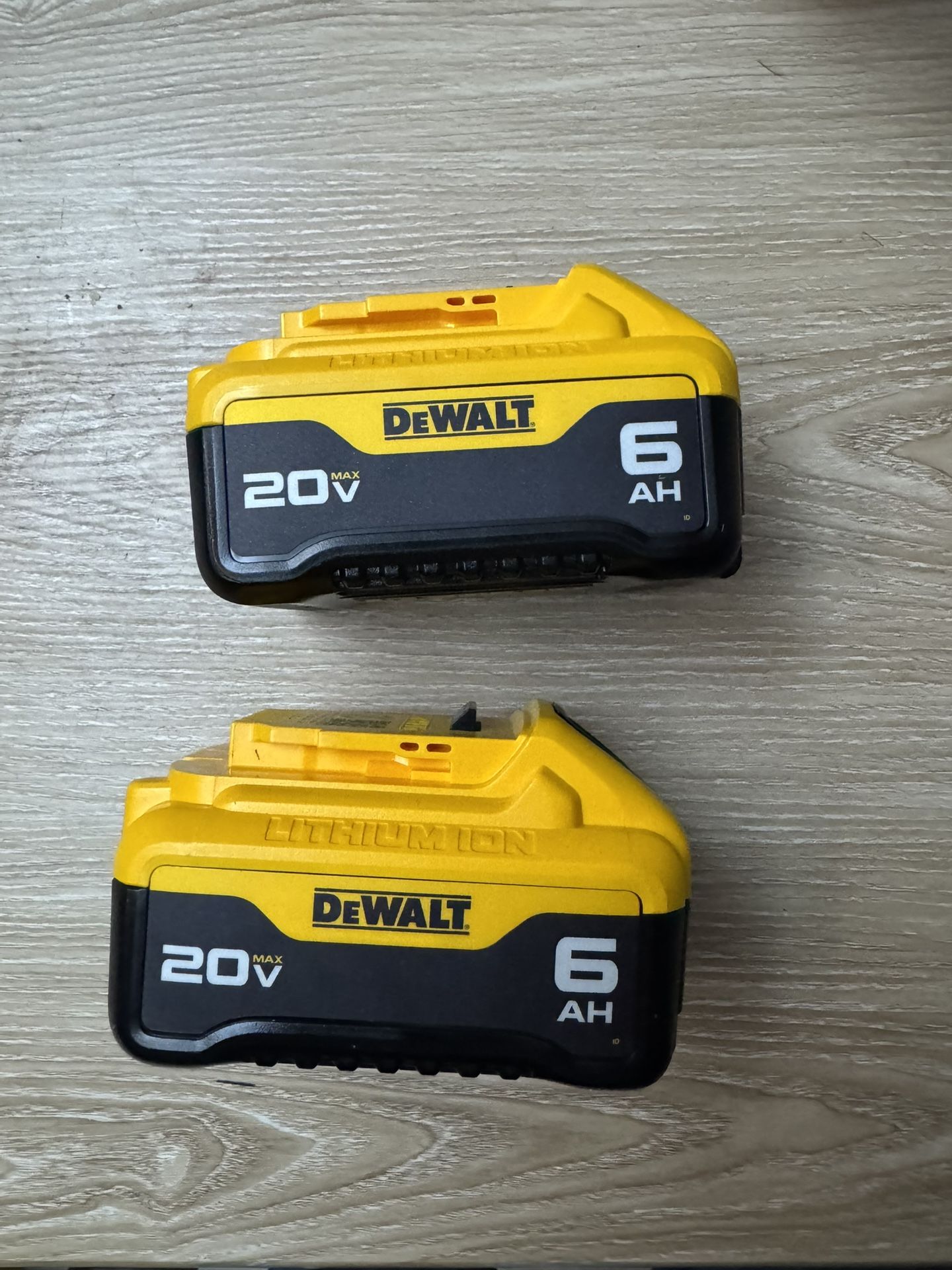 2 Dewalt 6Ah Batteries $200