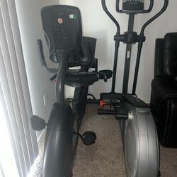 Gym Running Equipment/Machines (The elliptical machine and The Schwinn Exercise Bike)
