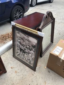Large hanging picture frame & mirror