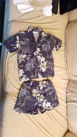 Boys aloha shirt and shorts