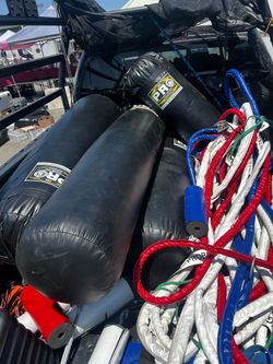PRO Heavy Punching Bags Set of 8 with home gym weights