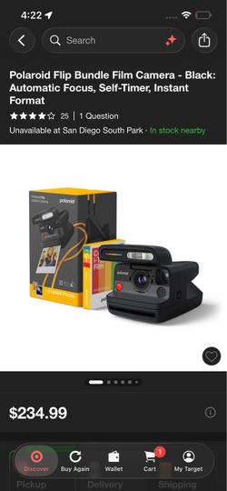 Polaroid Flip Instant Film Camera Bundle – Black