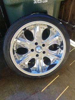 18x8.5 et0 chrome akuza wheels 200obo 5 x 4.75 pattern