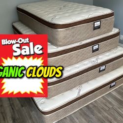 Queen Size Organic Cloud Comfort Europillowtop 12in 