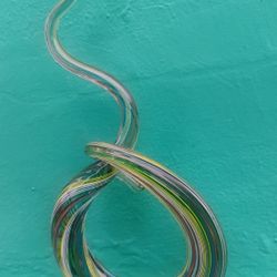 Hand Made Murano Style Glass Love Knot Design 