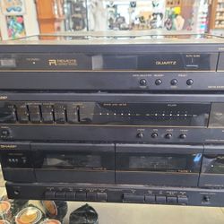 1980s Sharp SG-F800 Stereo System - Phonograph / Tape Cassette Player