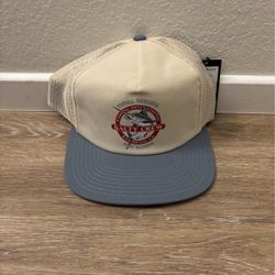 Salty Crew Trucker Mesh SnapBack Marlin Cream Interclub Thrill Seekers NWT