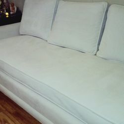 White Velvet Serena& Lily Spruce Sofa For Sale $800 obo