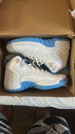 Air Jordan 12 White University Blue Sneakers