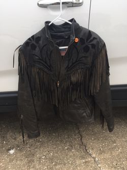 Women’s leather motorcycle jacket size 10