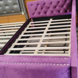 Purple Twin Size Double Bed
