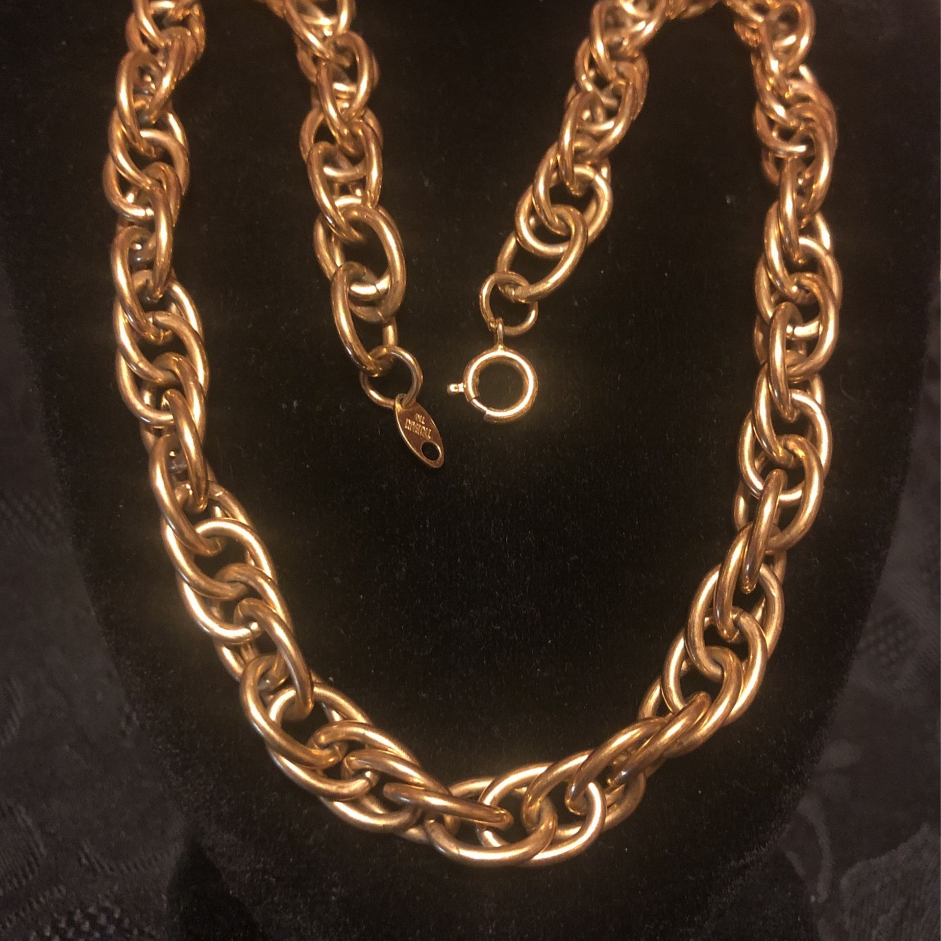 18” Gold Robe Necklace,By Trifari