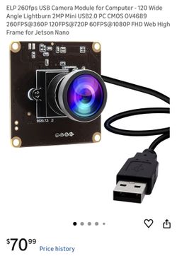 ELP 260fps USB Camera Module for Computer - 120 Wide