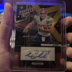 1/5 Gold/Black Prizm Tim Tebow Auto 