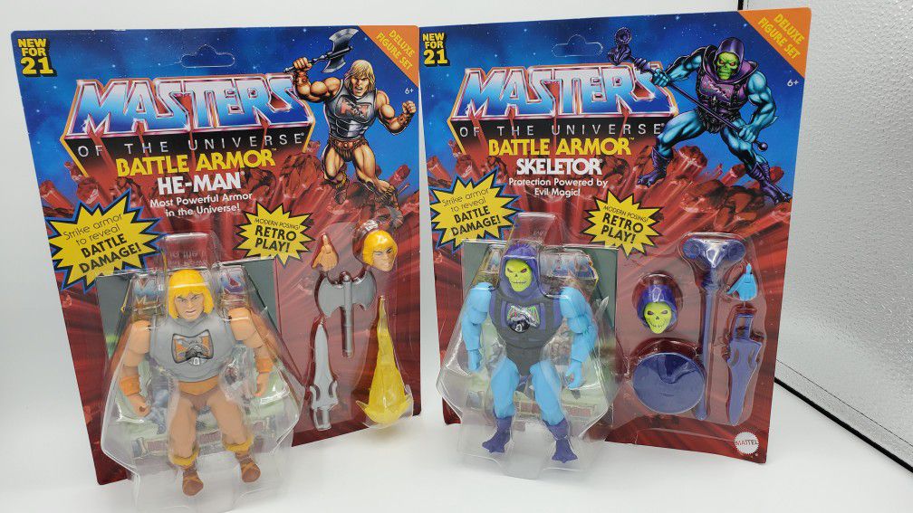 Masters of The Universe Battle ARMOR HE-MAN, SKELETOR