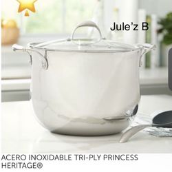 Princess House Olla De 15 Qts Tri-ply Nueva En Su Caja 
