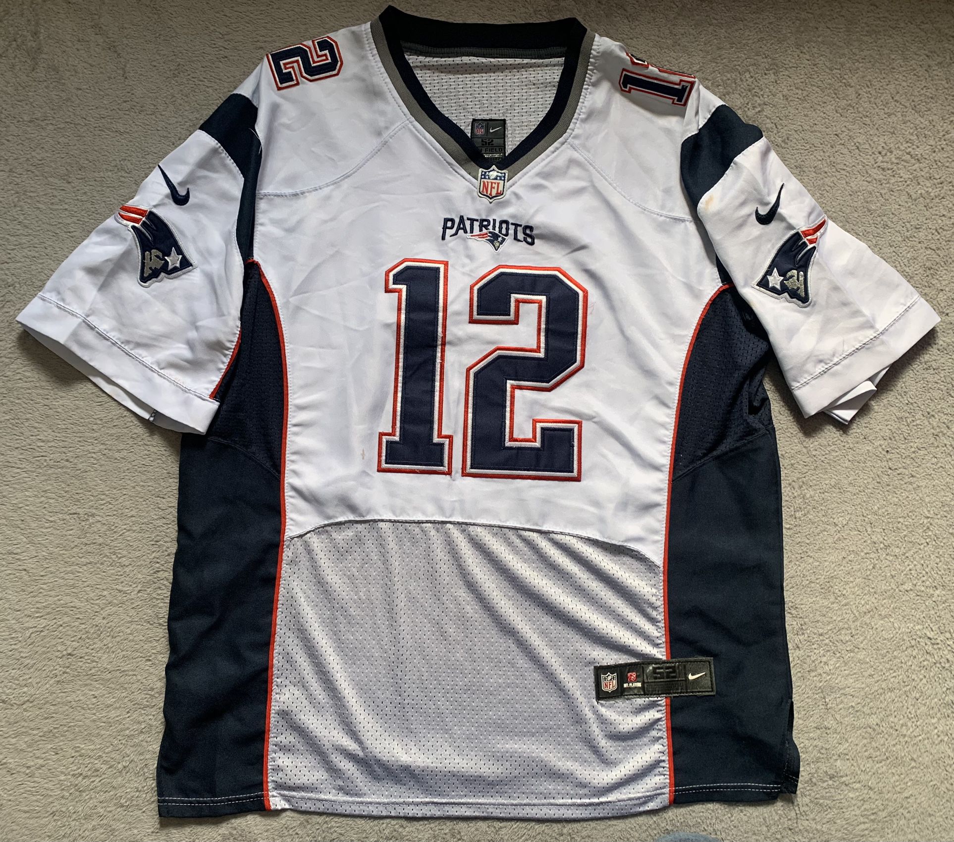 Tom Brady #12 New England Patriots Nike On Field Jersey White Size XXL 52  NFL for Sale in Orlando, FL - OfferUp