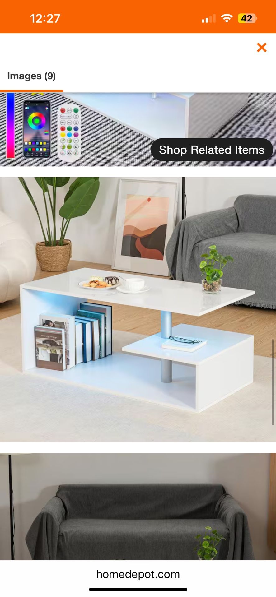 White Rectangle Coffee Table