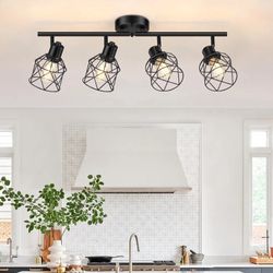 4-Lights Semi Flush Mount Ceiling Light