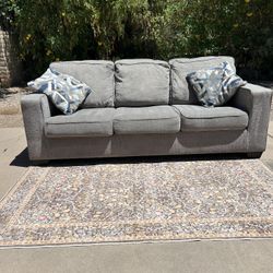 Free delivery Ashley Furniture Greaves 3-Seat Sofa – Stone Grey