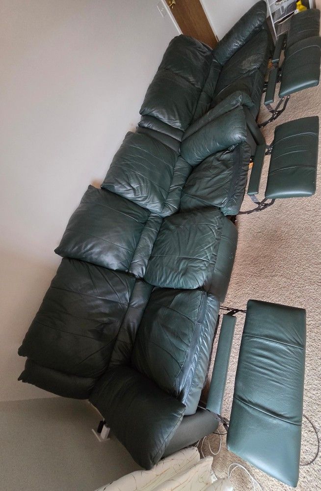 Leather Coach, Sofa, Arm-chair
