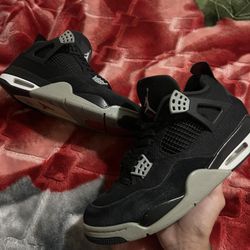 jordan 4 black canvas 