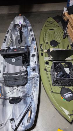 2 fishing kayaks.