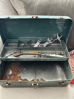 Vintage Utility Chest And Tools