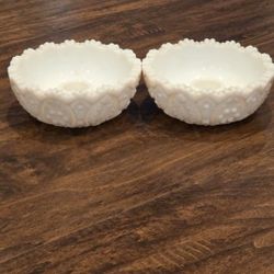 Candle Holder Pillar White Milk Glass 