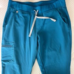 Figs, Women’s Size L, Petite Joggers, Pacifica Blue 