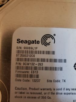 Seagate Harddrive for DVR