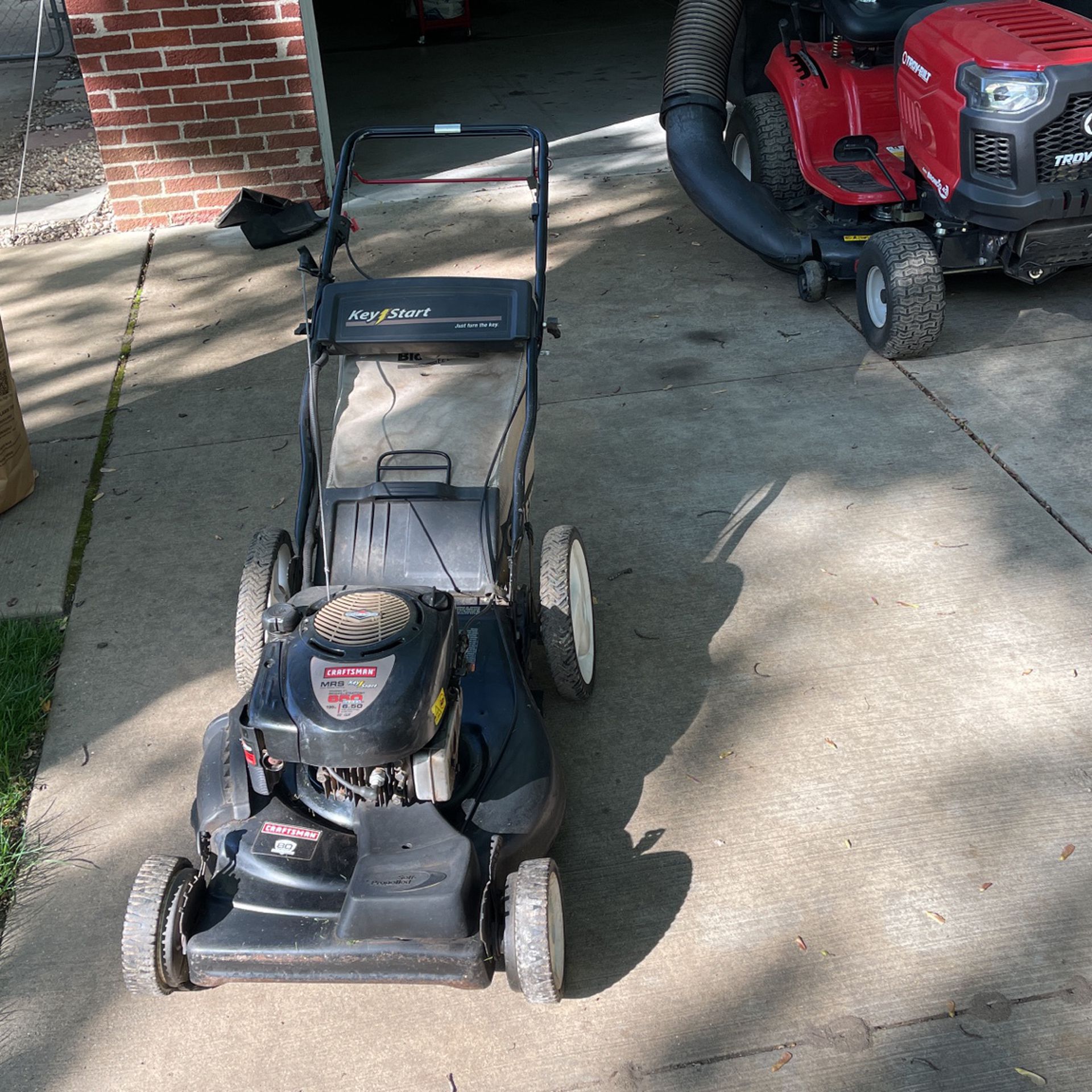 Electric Start Self Propelled Lawnmower With Bag