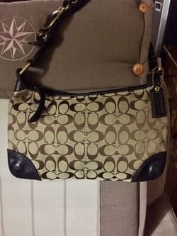 Authentic brown coach monogram bag