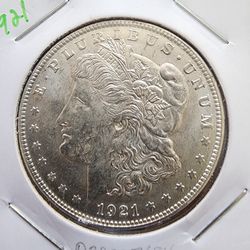 1921 Morgan silver dollar