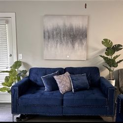 Gently Used Royal Blue Living Room Set.