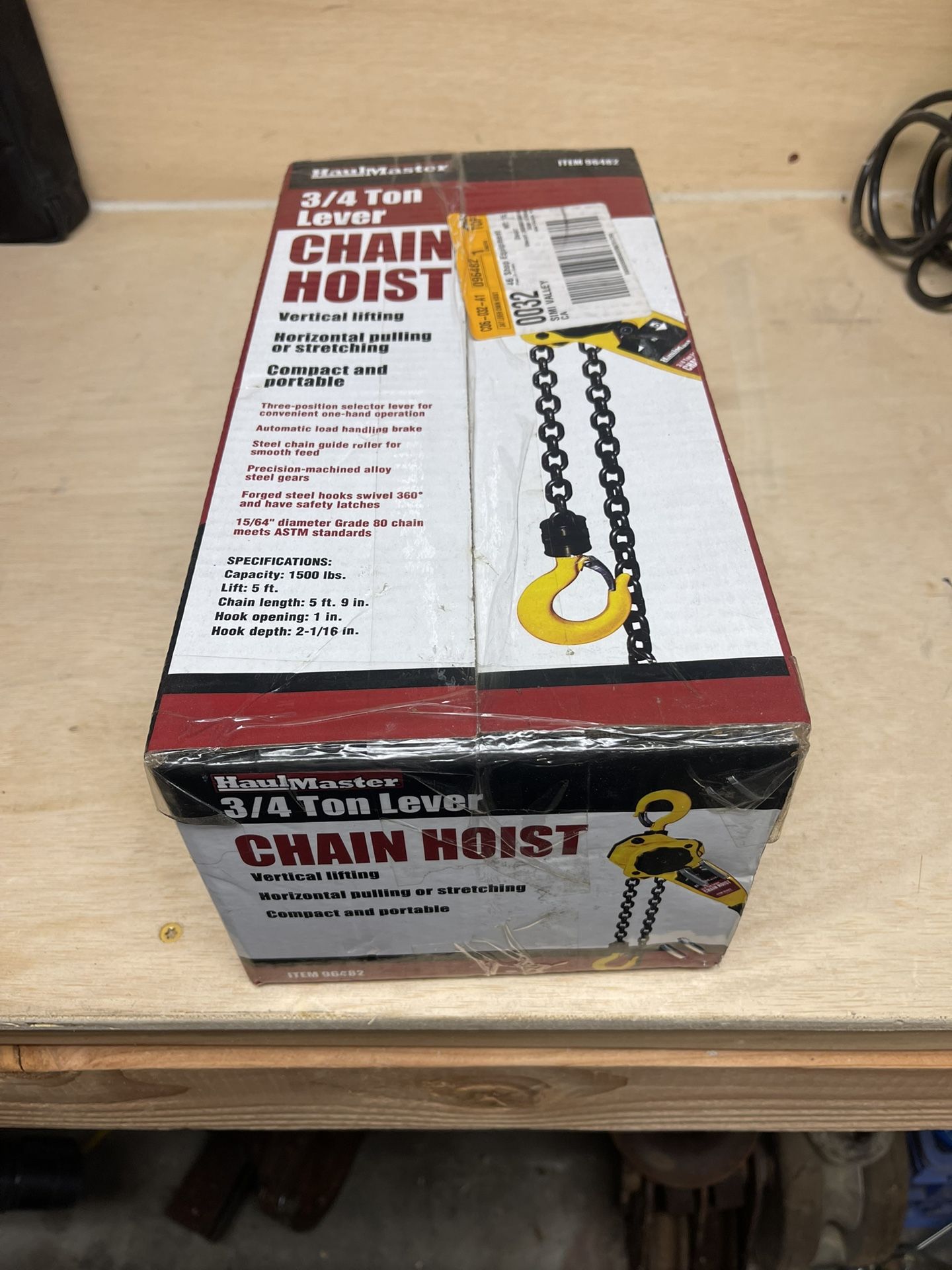 Haul Master 3/4 Ton Lever Chain Hoist New In Box