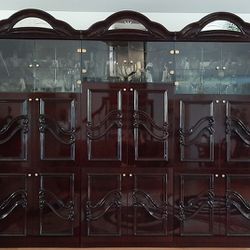 EXCLUSIVE WALL UNIT ENTERTAINMENT CENTER CHINA CABINET 