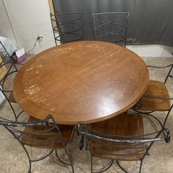 Dining Room Rod Iron Table Set 