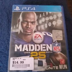 Madden 1989 25 2014 Ps4 Game